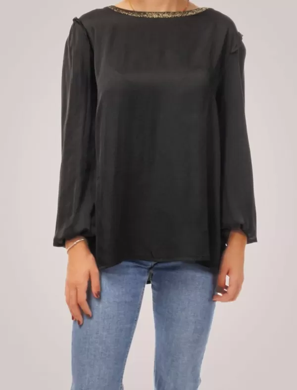 OBVIO Blusa Nila Negro>Mujer Tops Y Camisas