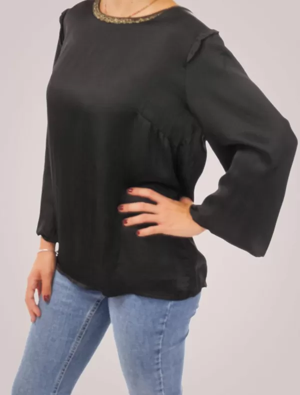 OBVIO Blusa Nila Negro>Mujer Tops Y Camisas