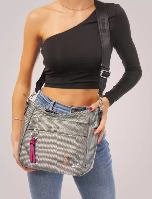 C.N.P. Bolso Mujer Binnari 19744 Plomo>Mujer Bolsos