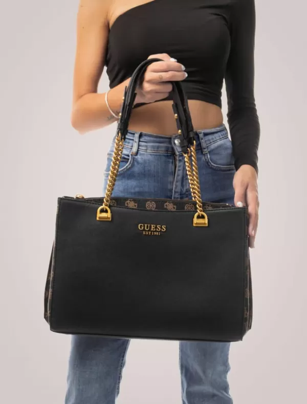 GUESS Bolso Mujer Bolsos Fynna Negro>Mujer Bolsos