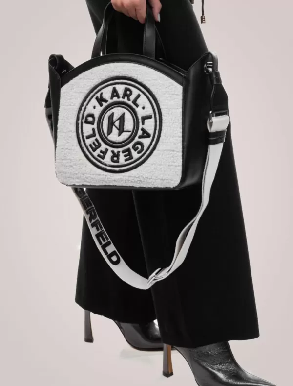 KARL LAGERFELD Bolso Mujer K/Circle Sm Tote Shearling Blanco>Mujer Bolsos
