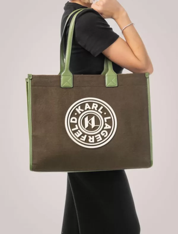KARL LAGERFELD Bolso Mujer K/Skuare Ig Tote Felt Verde>Mujer Bolsos