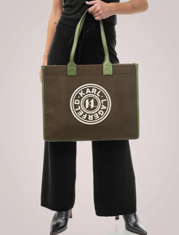 KARL LAGERFELD Bolso Mujer K/Skuare Ig Tote Felt Verde>Mujer Bolsos