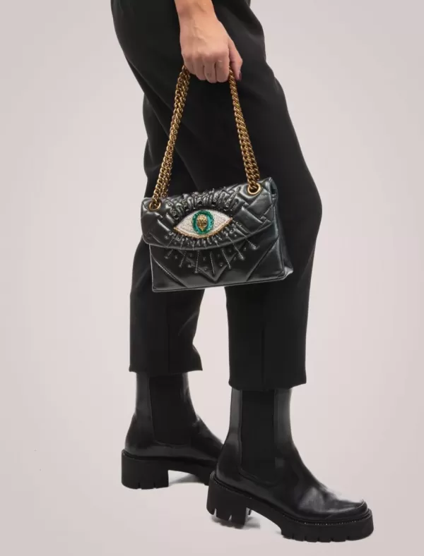 KURT GEIGER Bolso Mujer Lthr Mini Kensington Eye-Petrol-Leather Verde>Mujer Bolsos