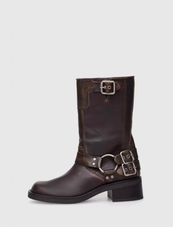 BRYAN Botin Motero Marron>Mujer Botines