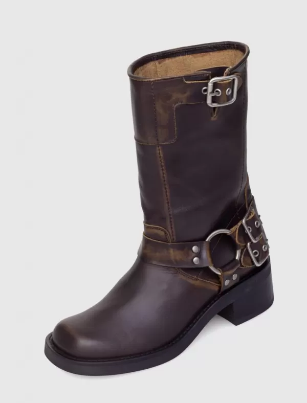 BRYAN Botin Motero Marron>Mujer Botines