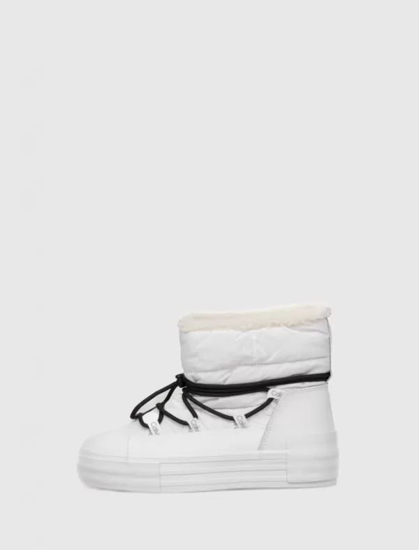 CALVIN KLEIN Botin Bold Vulc Flatf Snow Bootwn Blanco>Mujer Botines