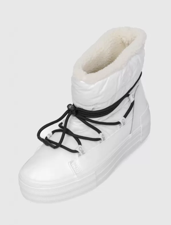 CALVIN KLEIN Botin Bold Vulc Flatf Snow Bootwn Blanco>Mujer Botines
