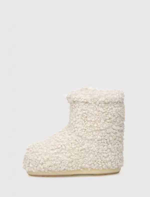 MOON BOOT Botin Icon Low Faux Curly Beig>Mujer Botines