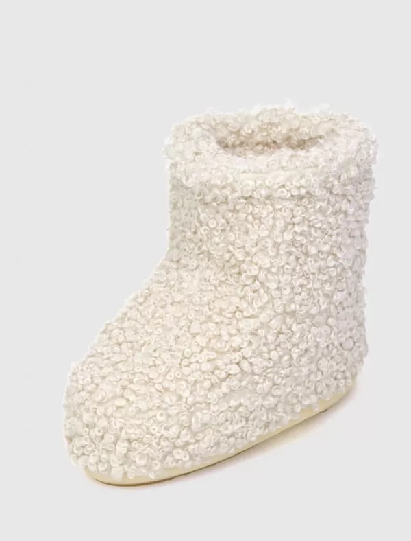 MOON BOOT Botin Icon Low Faux Curly Beig>Mujer Botines