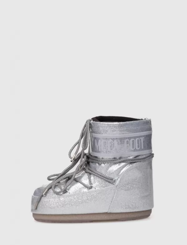 MOON BOOT Botin Icon Low Glitter Plata>Mujer Botines