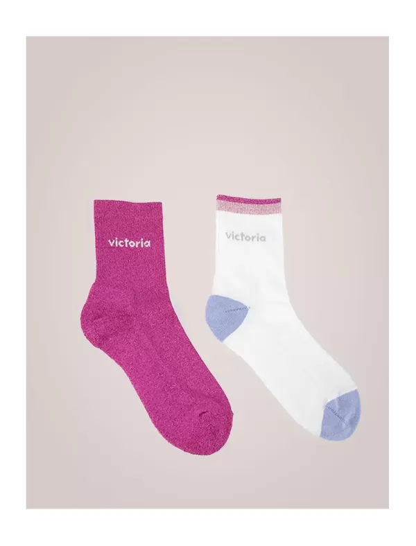 VICTORIA Calcetin Mujer Lurex Fuxia>Mujer Calcetines