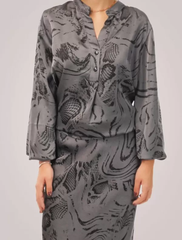 OBVIO Camisa Selma Gris>Mujer Tops Y Camisas