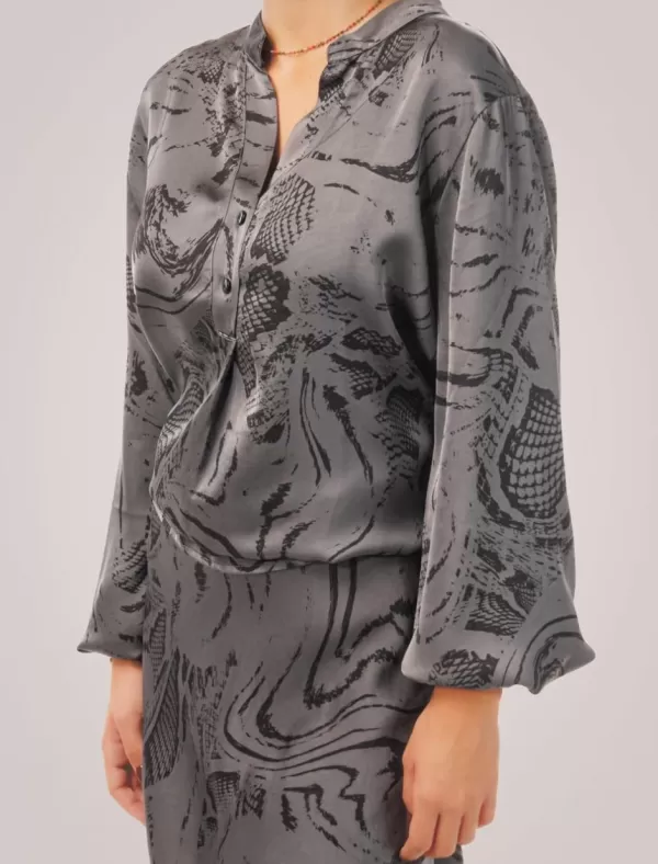 OBVIO Camisa Selma Gris>Mujer Tops Y Camisas