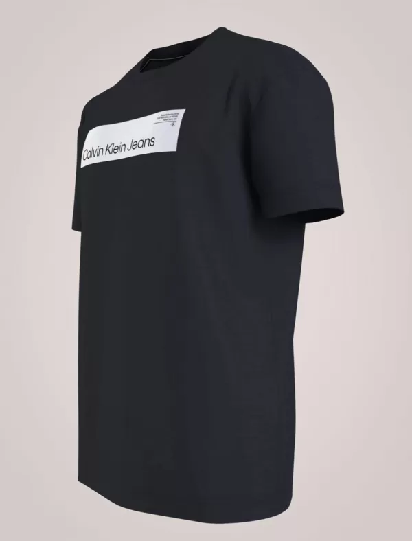 CALVIN KLEIN Camiseta Hombre Hyper Real Box Logo Tee Negro>Hombre Camisetas