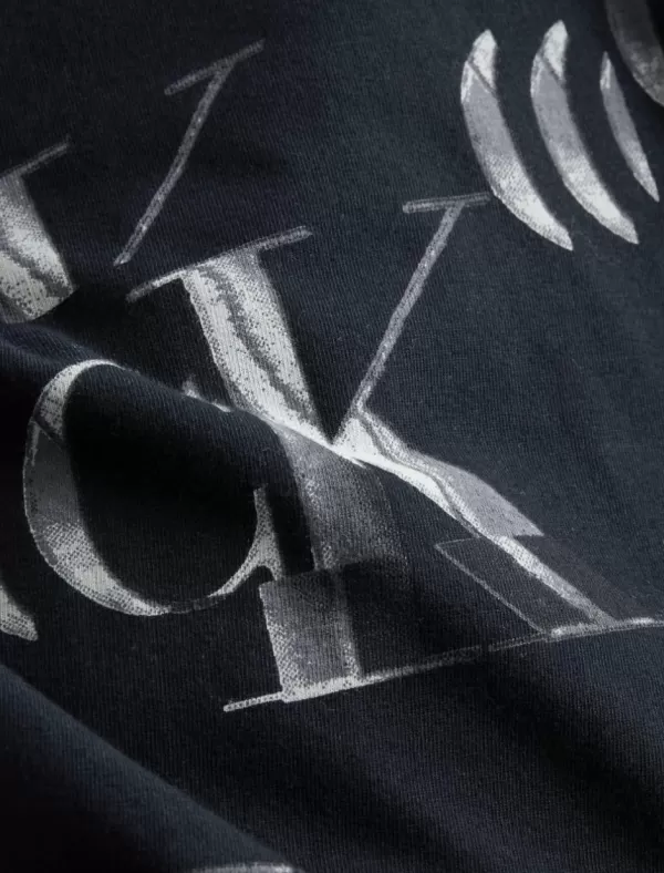 CALVIN KLEIN Camiseta Hombre Hyper Real Ck Aop Tee Negro>Hombre Camisetas