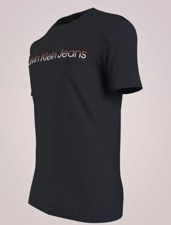 CALVIN KLEIN Camiseta Hombre Mixed Institutional Tee Negro>Hombre Camisetas