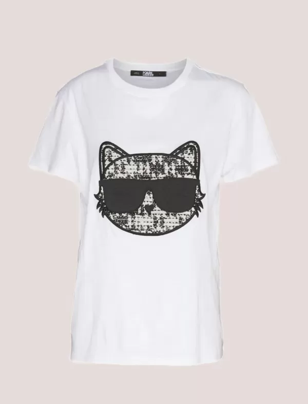 KARL LAGERFELD Camiseta Boucle Choupette T-Shirt Blanco>Mujer Camisetas