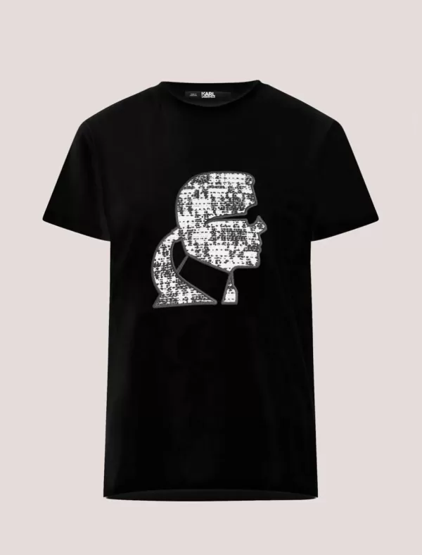 KARL LAGERFELD Camiseta Boucle Karl T-Shirt Negro>Mujer Camisetas