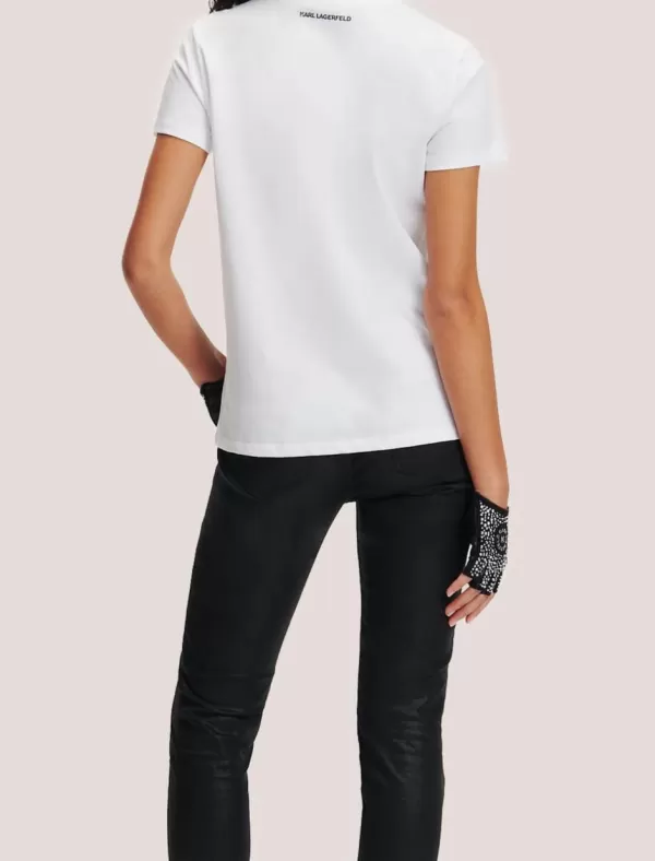 KARL LAGERFELD Camiseta Ikonik 2.0 Choupette Rs Tee Blanco>Mujer Camisetas