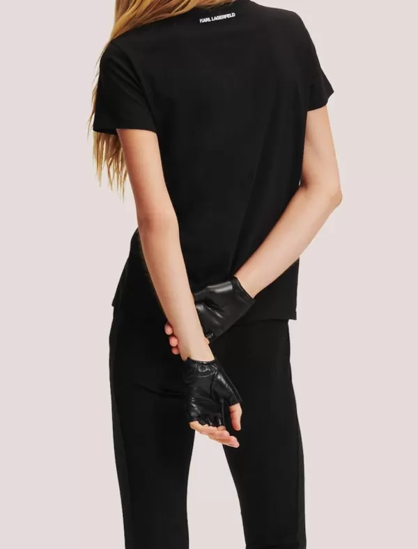 KARL LAGERFELD Camiseta Ikonik 2.0 Choupette Rs Tee Negro>Mujer Camisetas