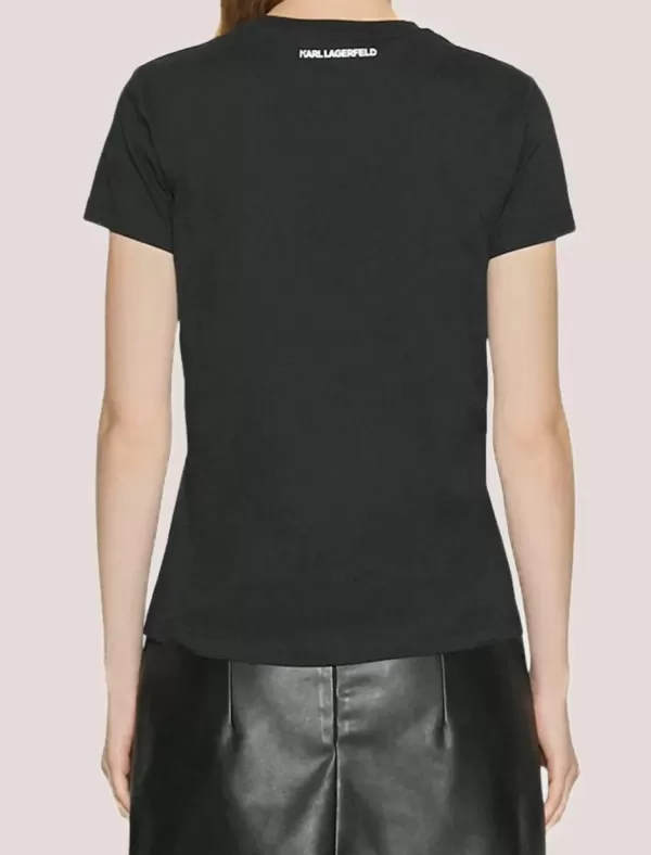 KARL LAGERFELD Camiseta Karl Embellished T-Shirt Negro>Mujer Camisetas