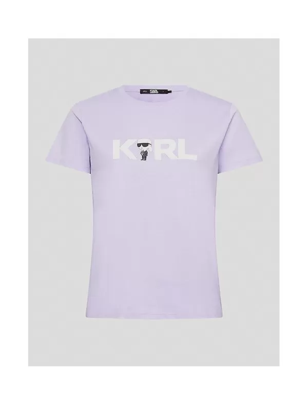 KARL LAGERFELD Camisetas Ikonik 2.0 Karl Logo T-Shirt Negro>Mujer Camisetas