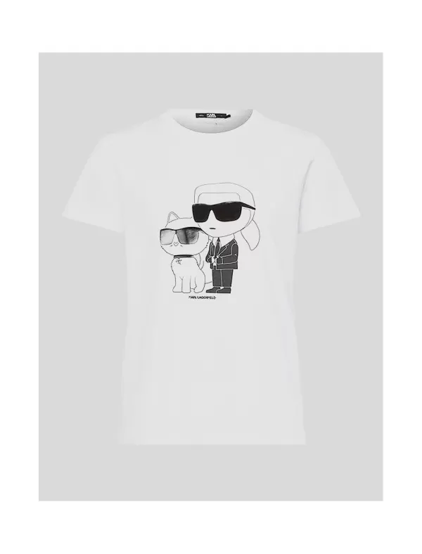 KARL LAGERFELD Camisetas Ikonik 2.0 T-Shirt Blanco>Mujer Camisetas