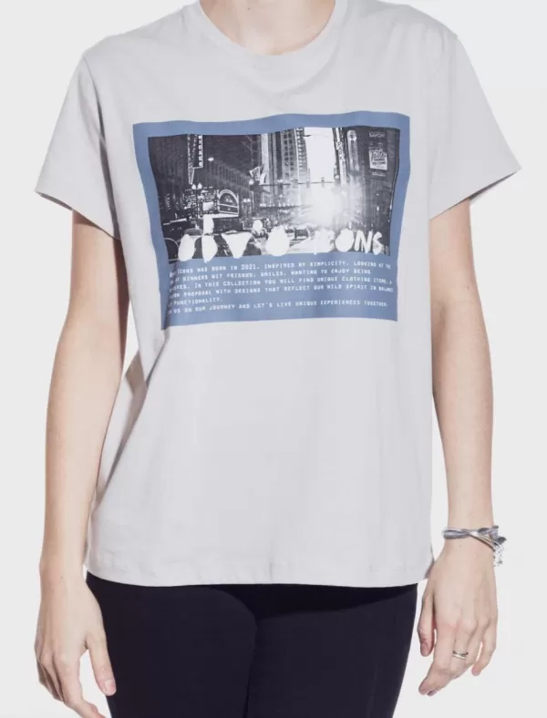 OBVIO Camisetas Eubea Gris>Mujer Camisetas