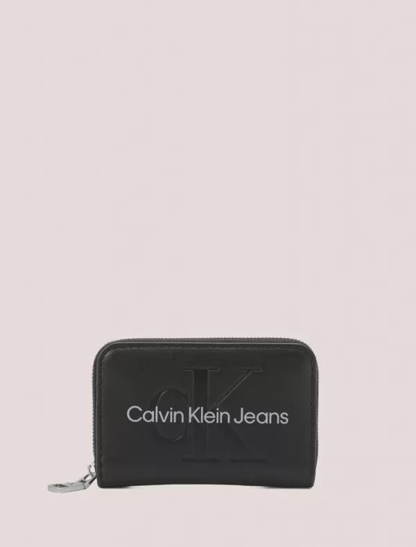 CALVIN KLEIN Cartera Sculpted Med Zip Around Negro>Mujer Carteras