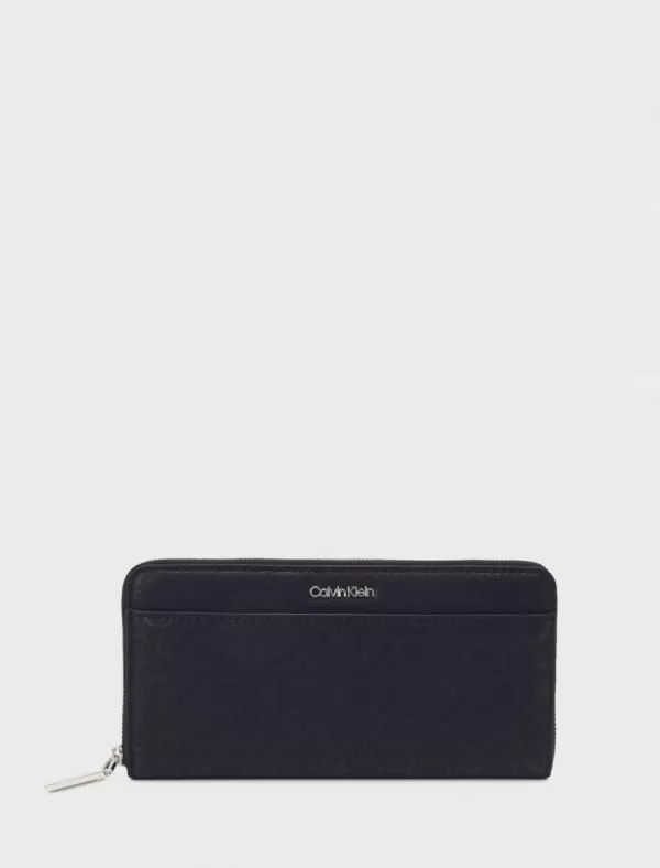 CALVIN KLEIN Carteras Mujer Ck Must Z/A Wallet W/Pkt Epi Mon Negro>Mujer Carteras