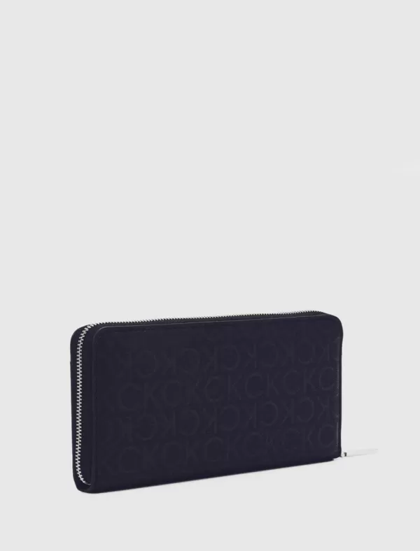CALVIN KLEIN Carteras Mujer Ck Must Z/A Wallet W/Pkt Epi Mon Negro>Mujer Carteras
