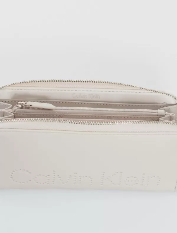 CALVIN KLEIN Carteras Mujer Ck Set Wallet Z/A Lg Natural>Mujer Carteras