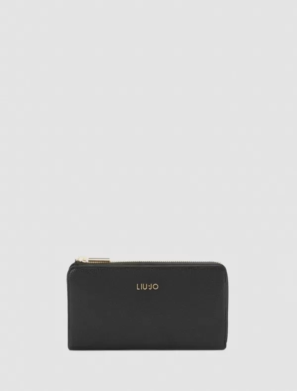 LIU.JO BOLSOS Carteras Mujer Ecs Xl Zip Around Negro>Mujer Carteras