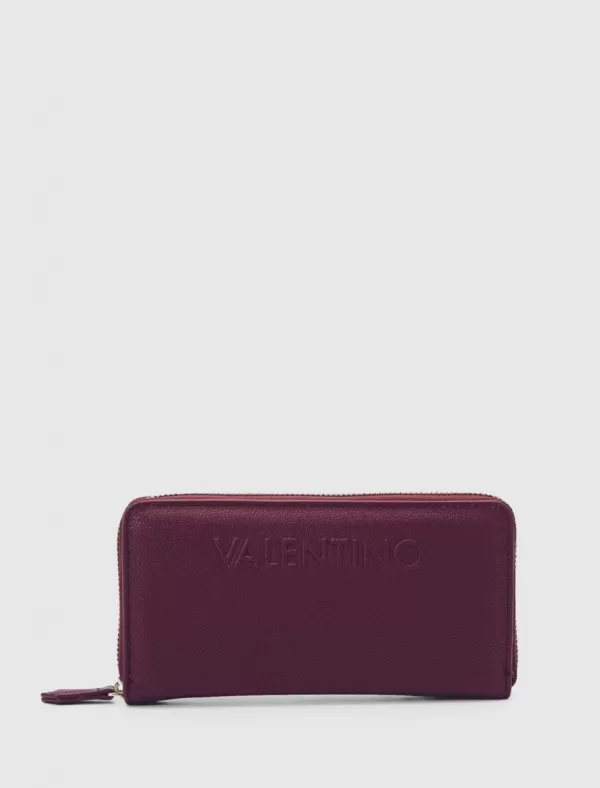 VALENTINO BAGS Carteras Mujer Noodles Vbe6G0155 Burdeos>Mujer Carteras