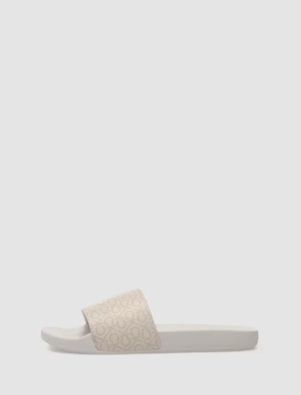 CALVIN KLEIN Chancla Pool Slide-W/Hw Beig>Mujer Chanclas