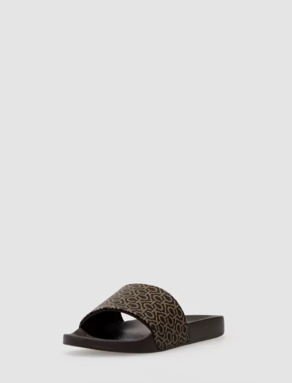 CALVIN KLEIN Chancla Pool Slide-W/Hw Marron>Mujer Chanclas
