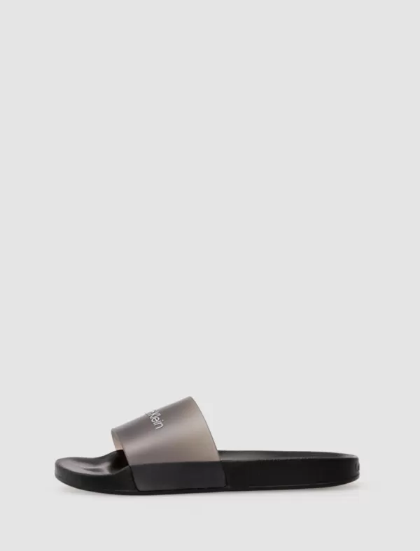 CALVIN KLEIN Chancla Rubber Pool Slide-Transp Negro>Mujer Chanclas