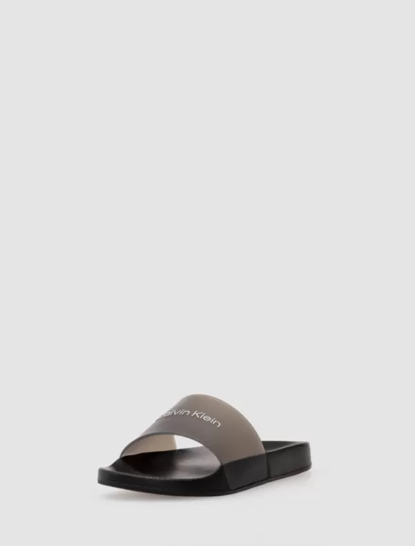 CALVIN KLEIN Chancla Rubber Pool Slide-Transp Negro>Mujer Chanclas