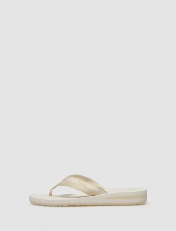 TOMMY HILFIGER Chancla Th Colorblock Webbing Sandal Beig>Mujer Chanclas