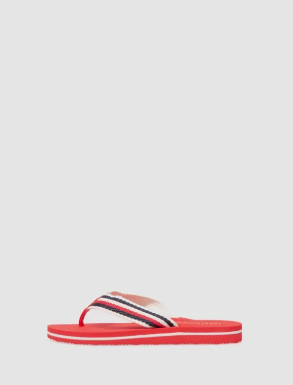 TOMMY HILFIGER Chancla Tommy Essential Comfort Sandal Rojo>Mujer Chanclas
