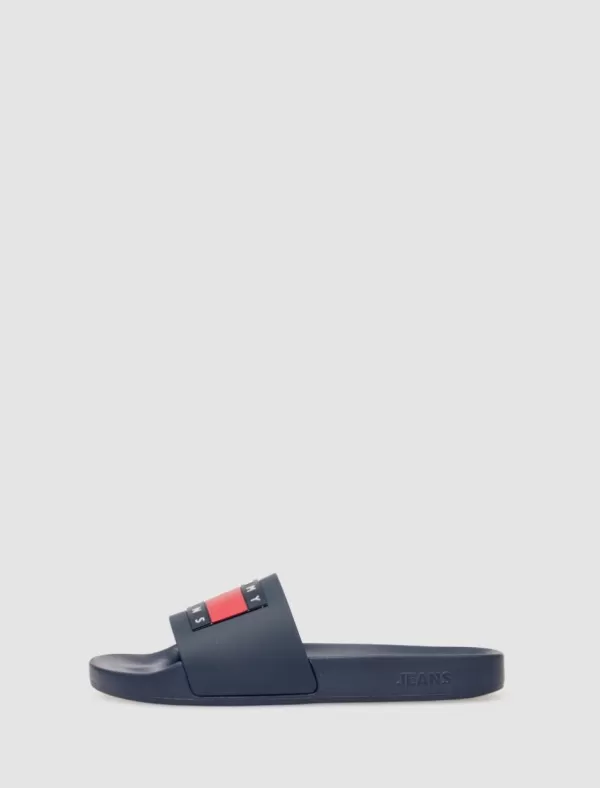 TOMMY HILFIGER Chancla Tommy Jeans Flag Pool Sld Ess Marino>Mujer Chanclas