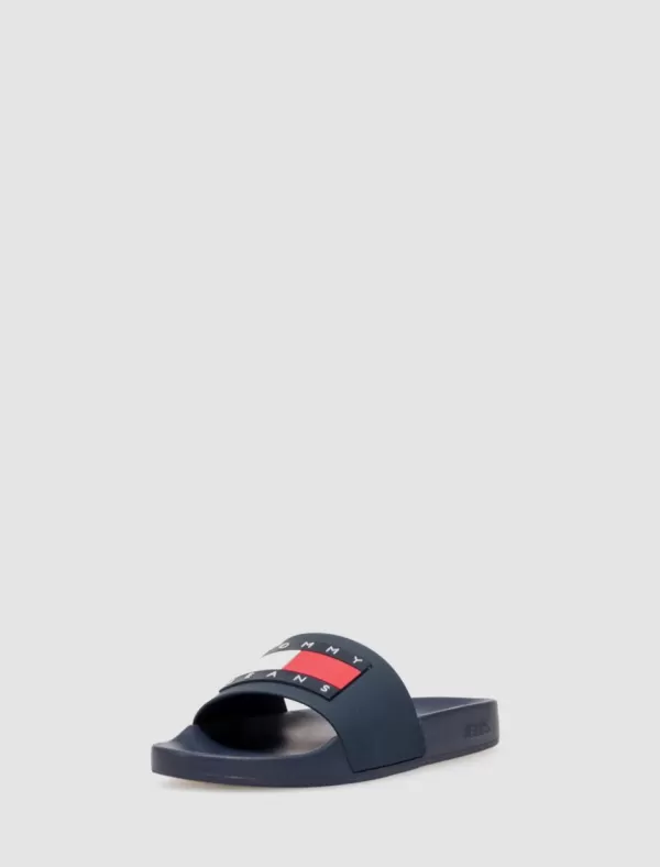 TOMMY HILFIGER Chancla Tommy Jeans Flag Pool Sld Ess Marino>Mujer Chanclas