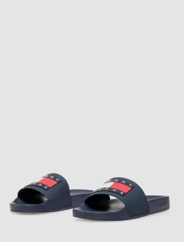 TOMMY HILFIGER Chancla Tommy Jeans Flag Pool Sld Ess Marino>Mujer Chanclas