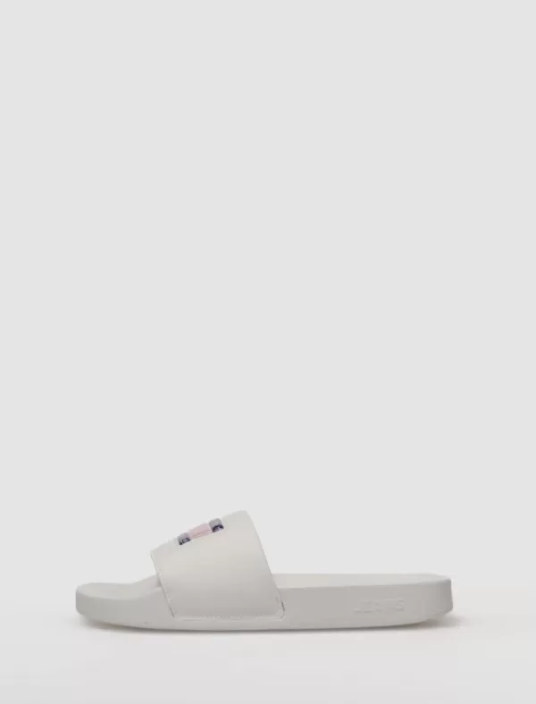 TOMMY HILFIGER Chancla Tommy Jeans Flag Print Pool Sld Blanco>Mujer Chanclas