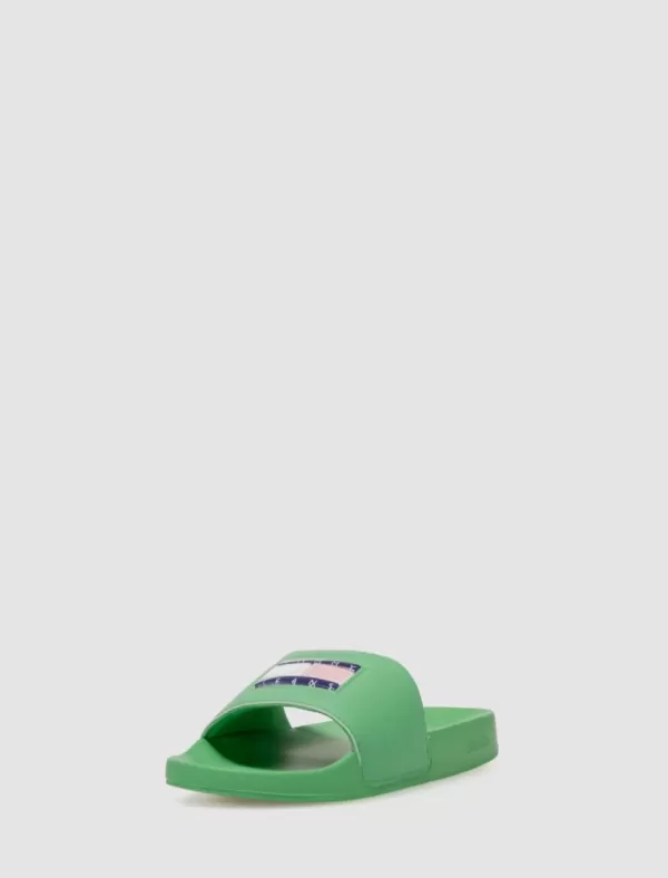 TOMMY HILFIGER Chancla Tommy Jeans Flag Print Pool Sld Verde>Mujer Chanclas