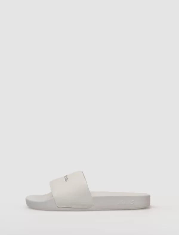 TOMMY HILFIGER Chancla Tommy Jeans Printed Pu Pool Sld Blanco>Mujer Chanclas