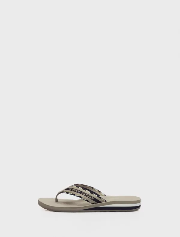 TOMMY HILFIGER Chanclas Shini Touches Flat Beach Sandal Beig>Mujer Chanclas