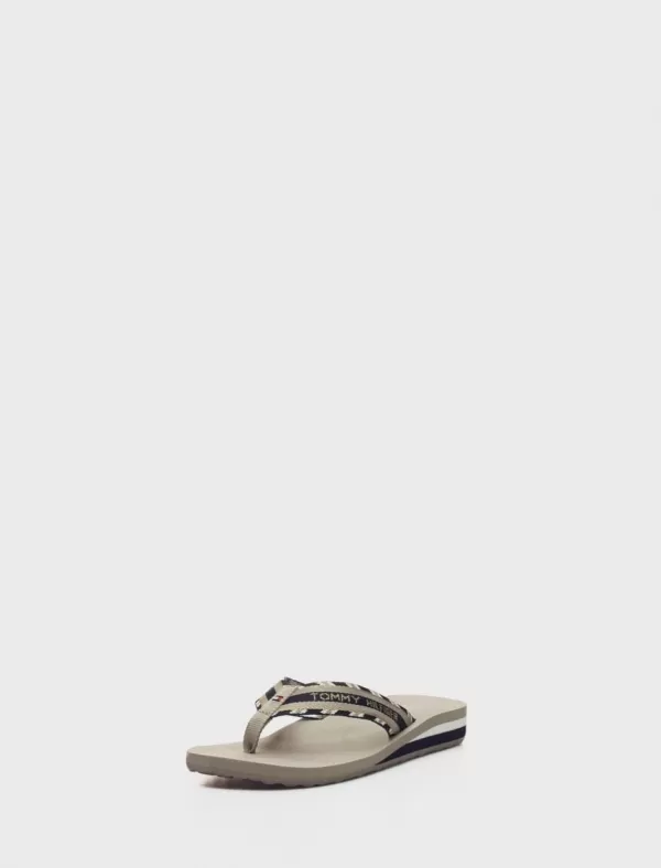 TOMMY HILFIGER Chanclas Shini Touches Flat Beach Sandal Beig>Mujer Chanclas