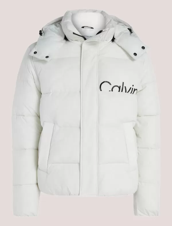 CALVIN KLEIN Chaqueta Essentials Non Down Logo Jacket Blanco>Mujer Cazadoras Y Chaquetas